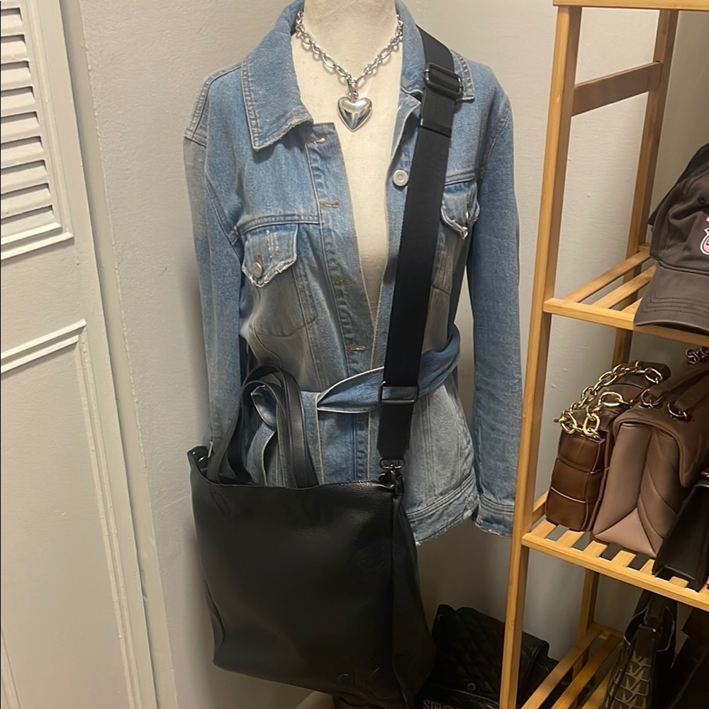 Calvin Klein Blue and Black Crossbody Bag